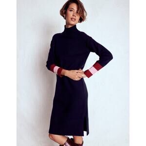 Boden Merino Knitted Dress In Navy Size 6 NWT